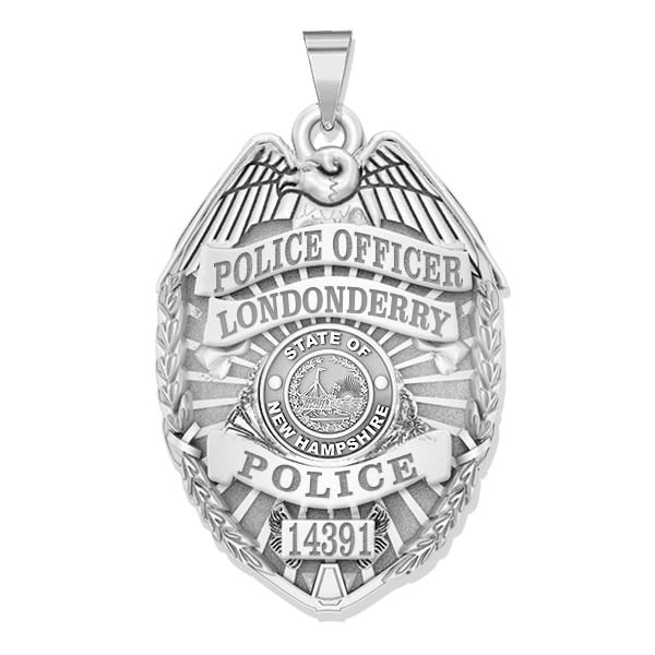 Personalized New Hampshire Police Badge with Your Rank, Number & Department