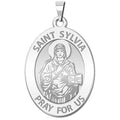 Saint Sylvia Religious Medal Oval