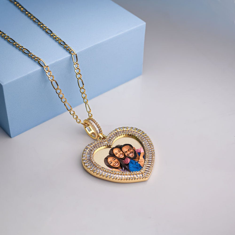 Premium Heart Encrusted Gemstone Necklace