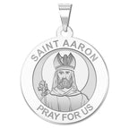 Saint Aaron Round Religious Medal