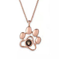 Photo Projection Dog Paw Necklace & Chain