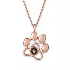 Photo Projection Dog Paw Necklace & Chain