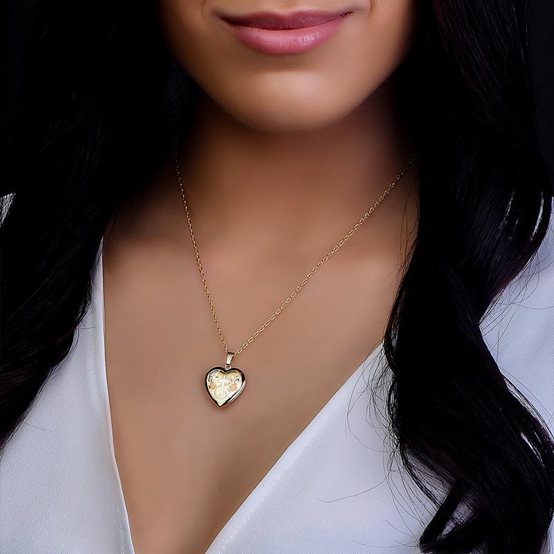 Cross Heart Photo Locket
