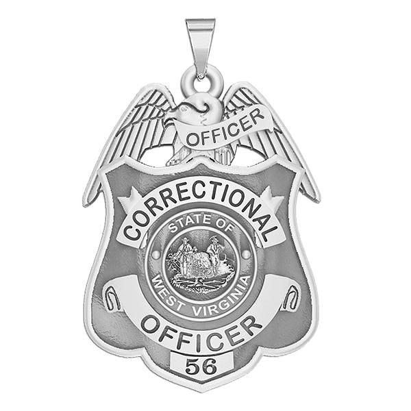 Personalized West Virginia Corrections Badge with Your Rank and Number