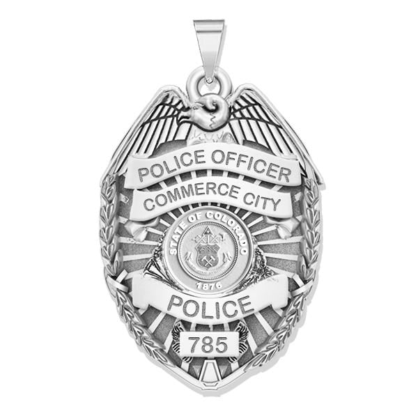 Personalized Colorado Police Badge with Your Rank, Number & Department