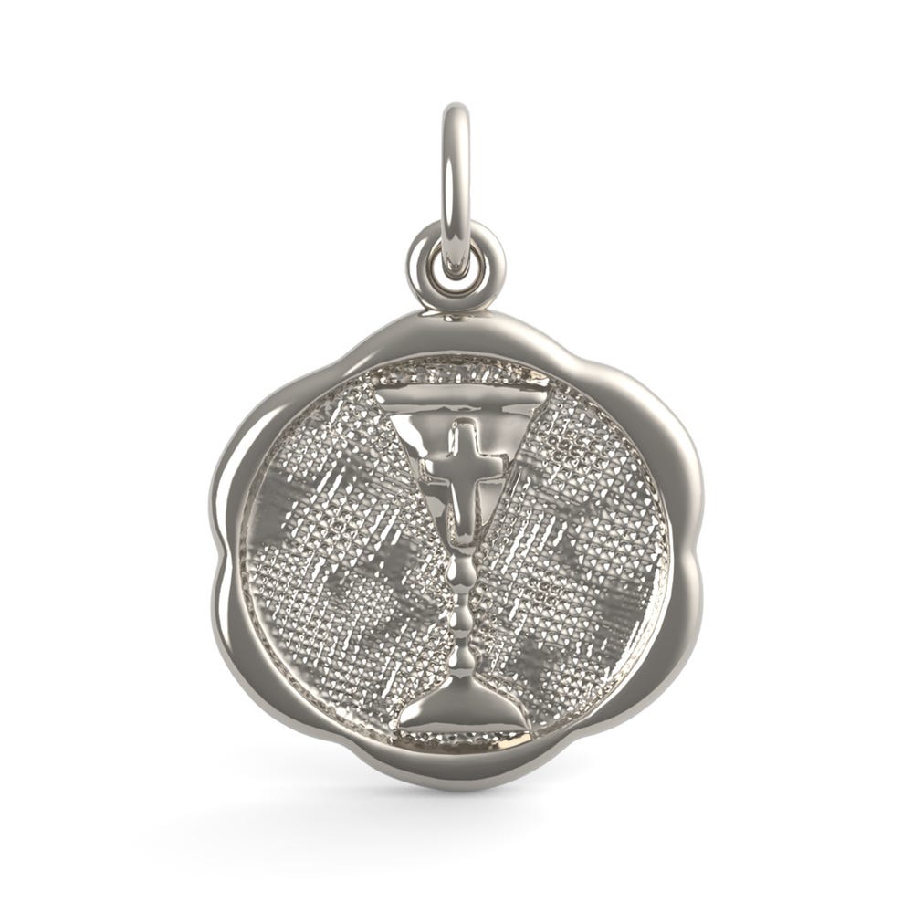 Communion Chalice Scalloped Disc Charm