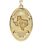 Personalized El Paso Texas Police Badge with Your Rank and Number