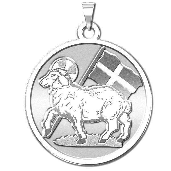 Agnes Dei Round Religious Medal