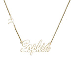 Script Name Necklace with Dancer Charm
