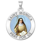 Saint Monica Religious Medal Color
