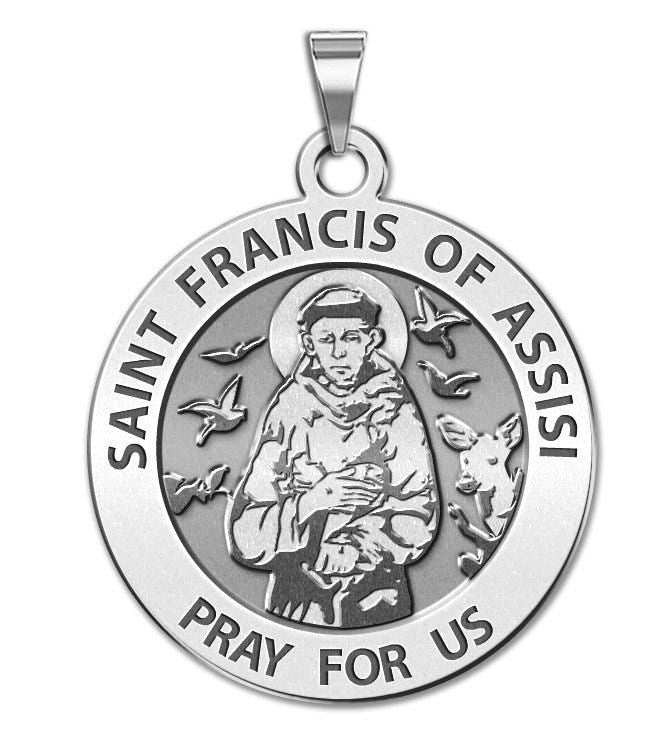 Saint Francis Of Assisi Round Religious Medal