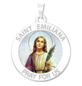Saint Emiliana Round Religious Medal Color