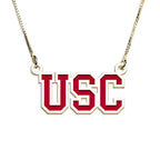 Usc Color Enamel Block Necklace