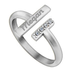 Exclusive Personalized Name Ring with Diamonds
