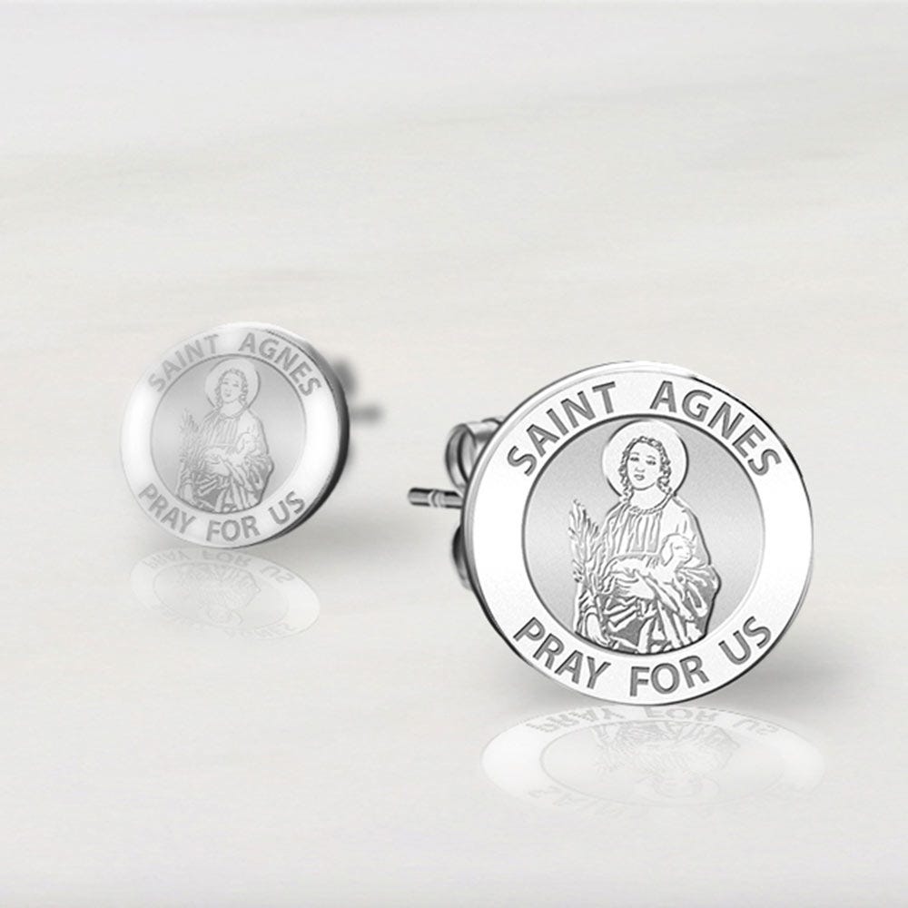 Saint Agnes Of Rome Earrings