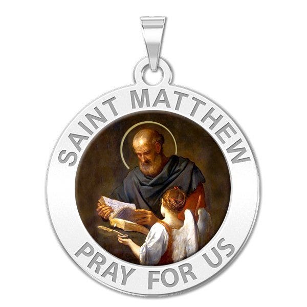 Saint Matthew Religious Medal "Color"