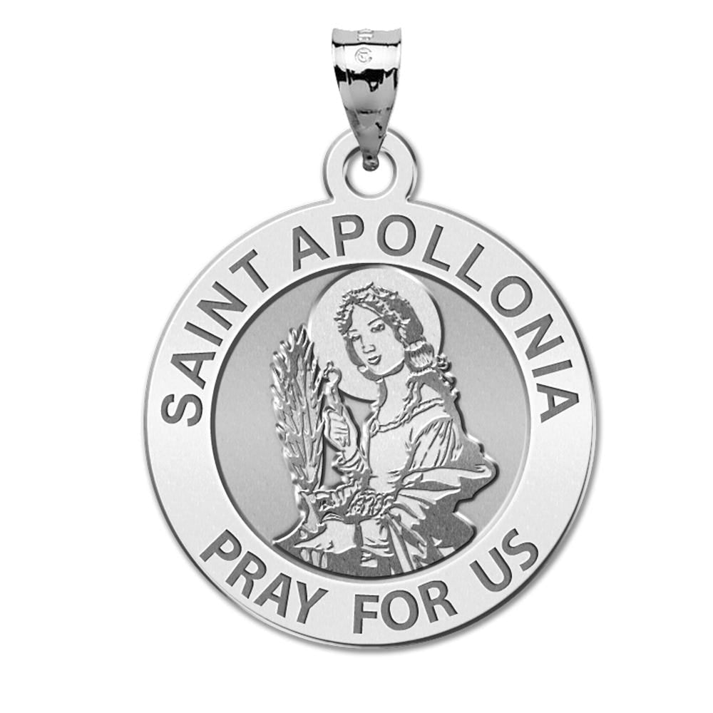 Saint Apollonia Round Religious Medal