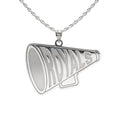 Custom Cheerleader "Megaphone" Charm or Pendant with Team Name