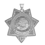 Personalized Correction Officer Badge Necklace or Charm - Shape 1