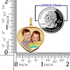 Heart Pendant with Bezel Photo Pendant Picture Charm