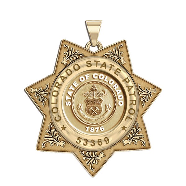 Personalized Colorado State Patrol Badge with Your Number