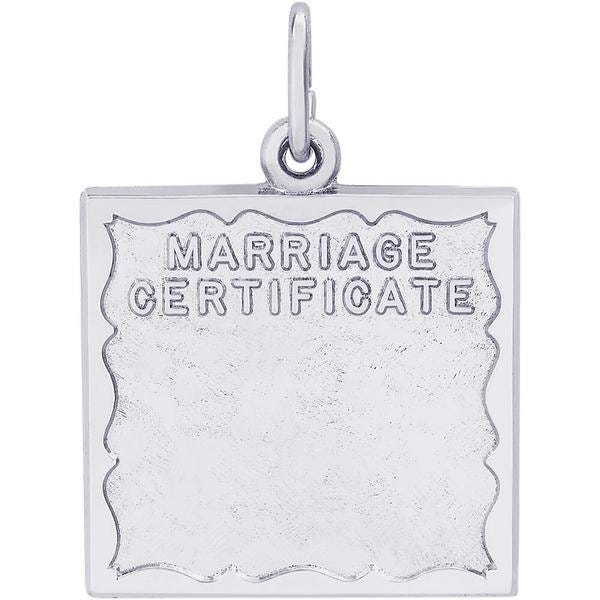 Marriage Certificate Engravable