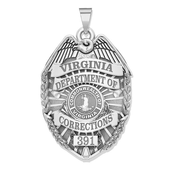 Personalized Virginia Department of Corrections Badge with Your Number