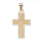 Custom Fingerprint Cross Charm or Pendant