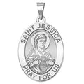Saint Jessica Religious Oval Medal