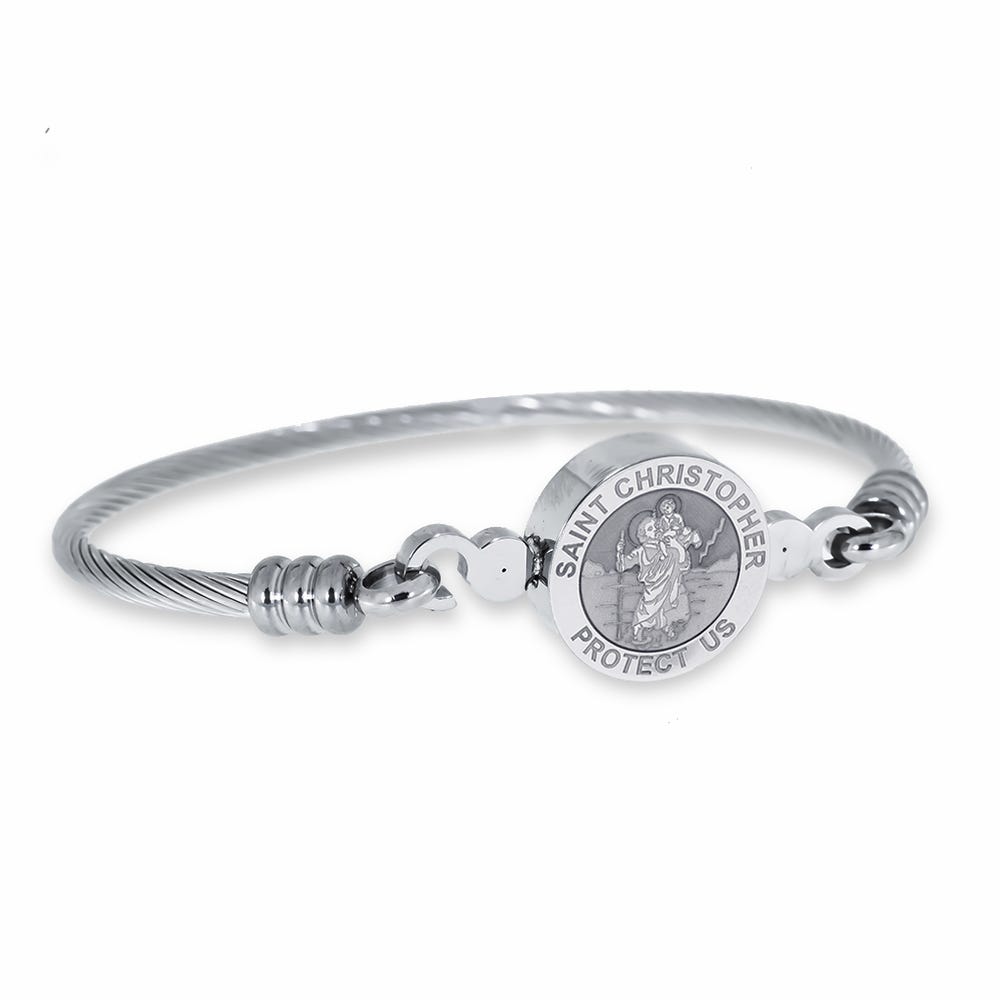 Saint Christopher Bangle Bracelet