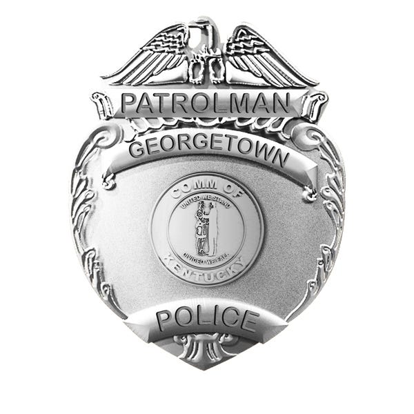 Personalized Kentucky Patrolman Police Badge with Your Number