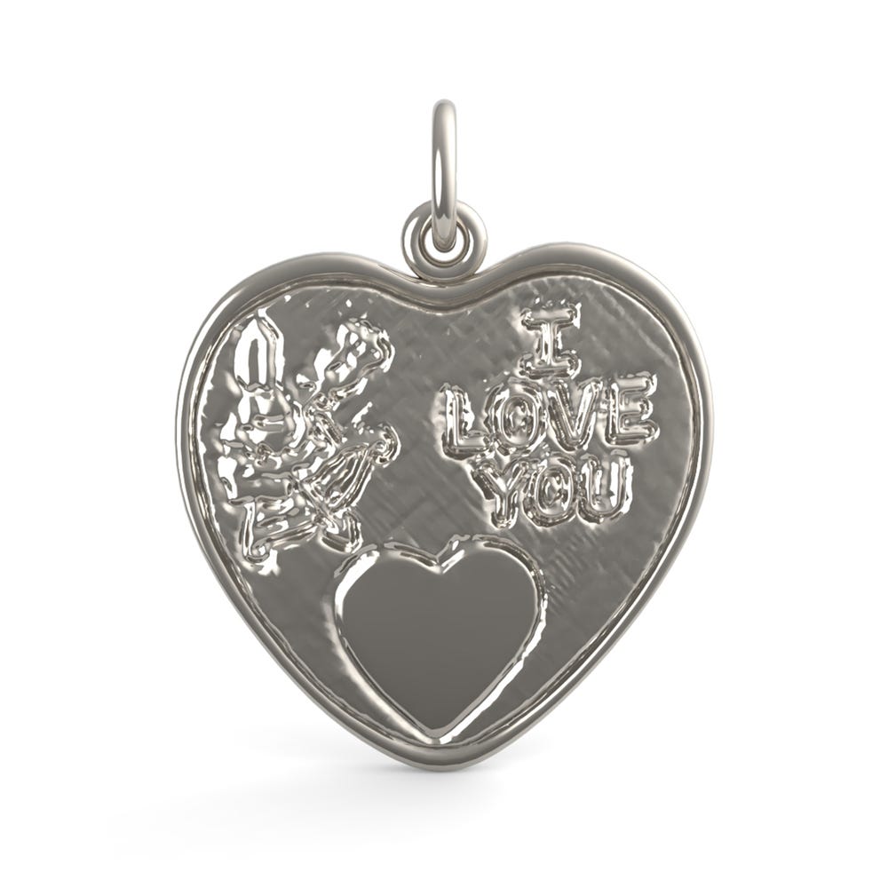 Cupid I Love You Heart Charm(Style 4064)