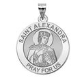 Saint Alexandra Round Religious Medal