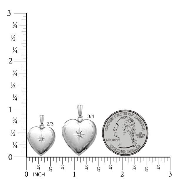 Diamond Heart Photo Locket