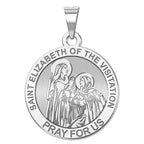 Saint Elizabeth Of The Visitation Religious Round Medal