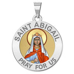 Saint Abigail Religious Round Color Medal