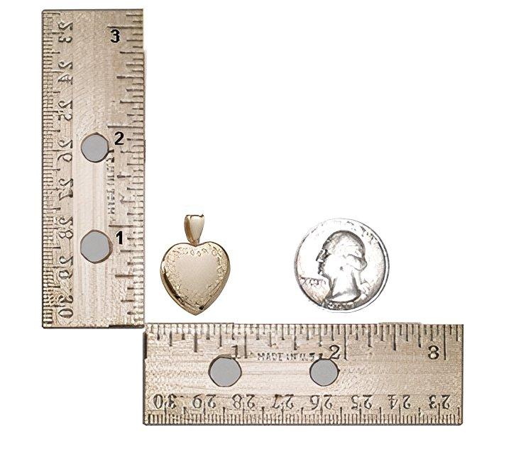 14K Yellow Gold Premium Weight Heart Photo Locket