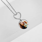Diamond Encrusted Photo Pendant
