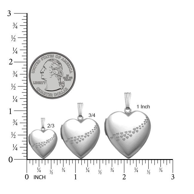 Sweetheart Cascade Of Hearts Heart Photo Locket
