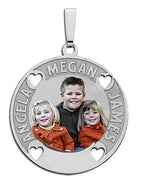 Round Pendant w/ Three Names Etched