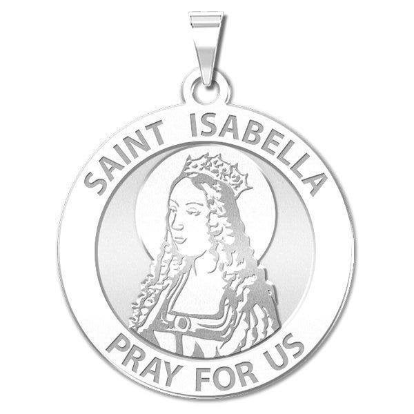 Saint Isabella Round Religious Medal