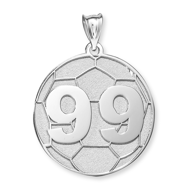 Custom Soccer Charm or Pendant with Number
