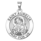 Saint Aurelia Round Religious Medal