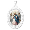 Our Lady Of The Assumption Religious Medal Oval "Color"