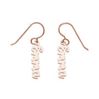 Pair of Script Name Dangle Earrings
