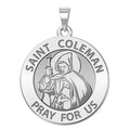 Saint Coleman Mac Duagh Round Religious Medal