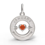 January Love Birthstone Charm