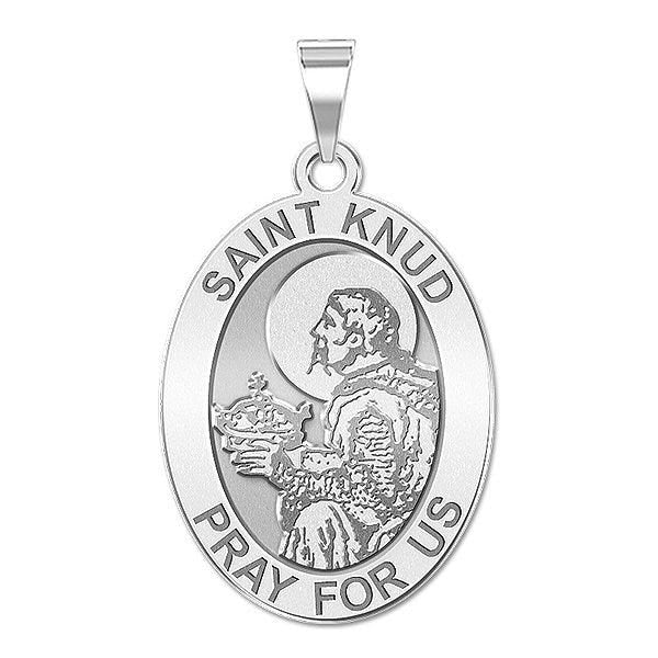 Saint Knud Oval Religious Medal