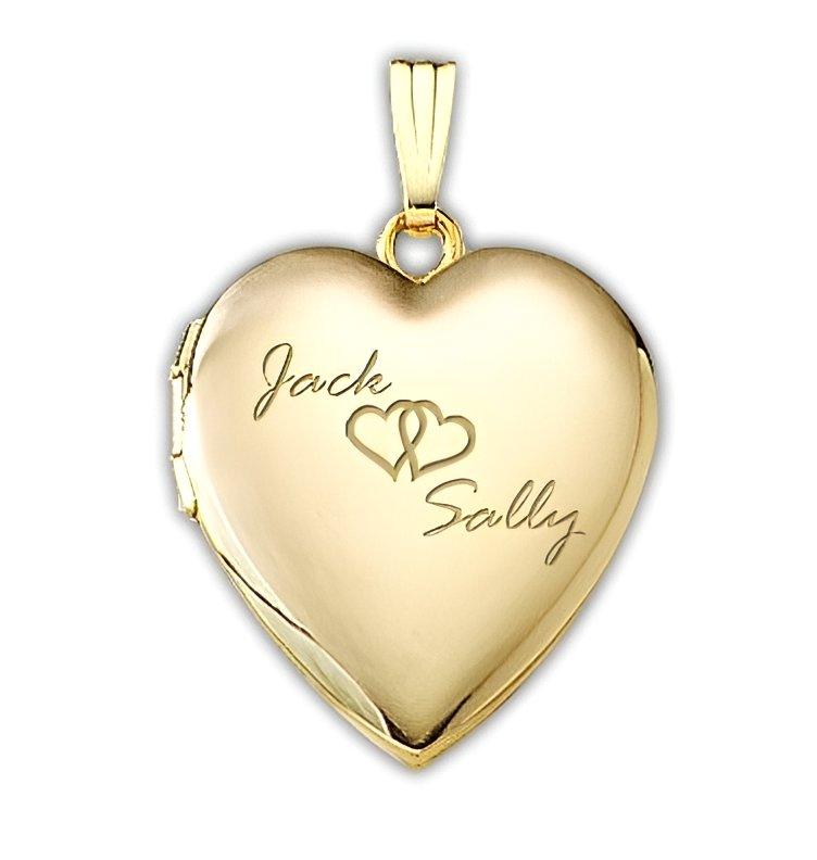 14K Gold-Filled Together Forever Heart Photo Locket