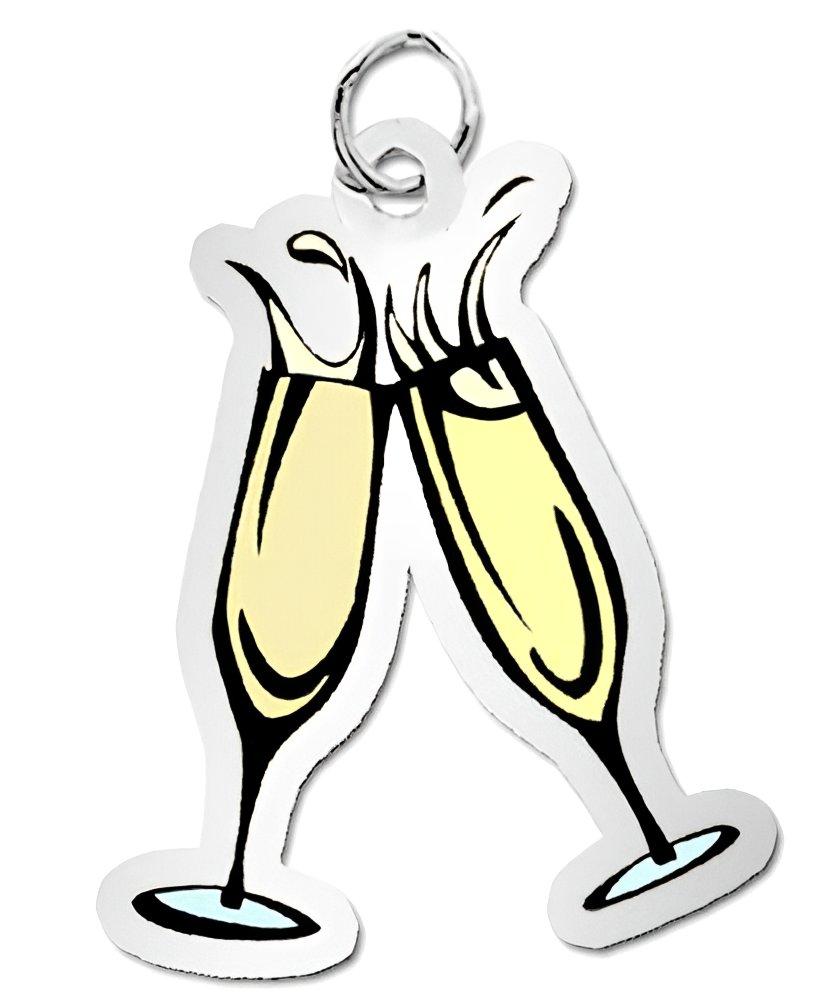 Champagne Glasses Charm